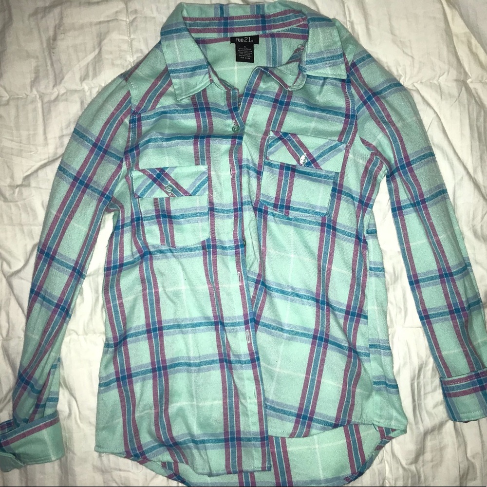 Womens Pastel Flannel Shirt